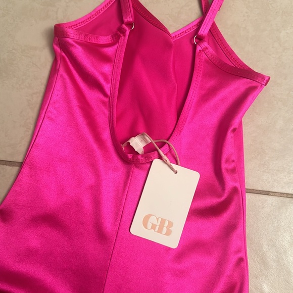 Stretch Satin Sleeveless Scoop Neck Onesie - Picture 2 of 4